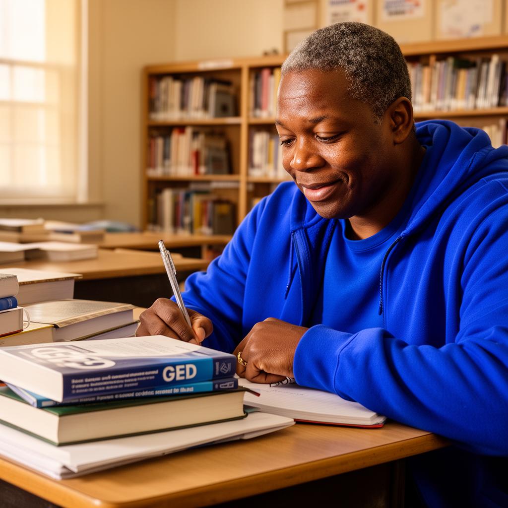 Adult learners in a classroom