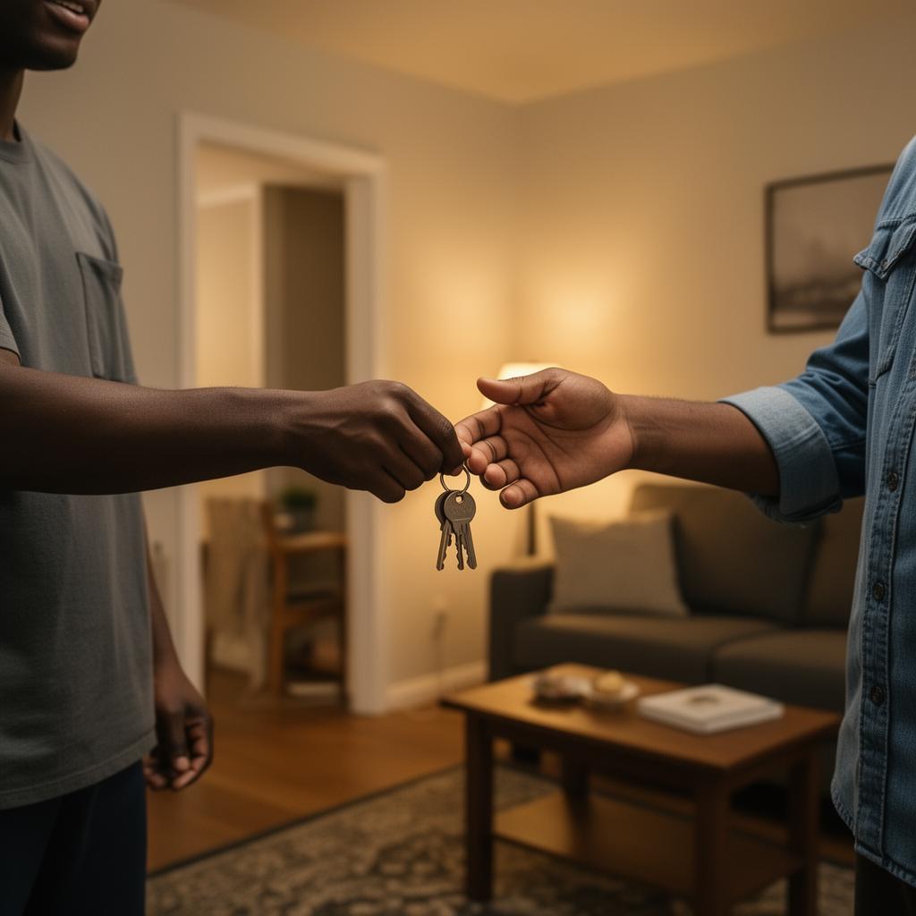 Receiving keys to a new home